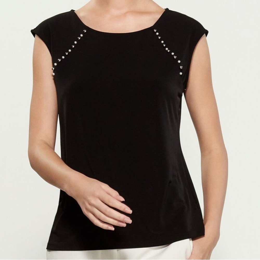Calvin Klein Black Top with Silver Details